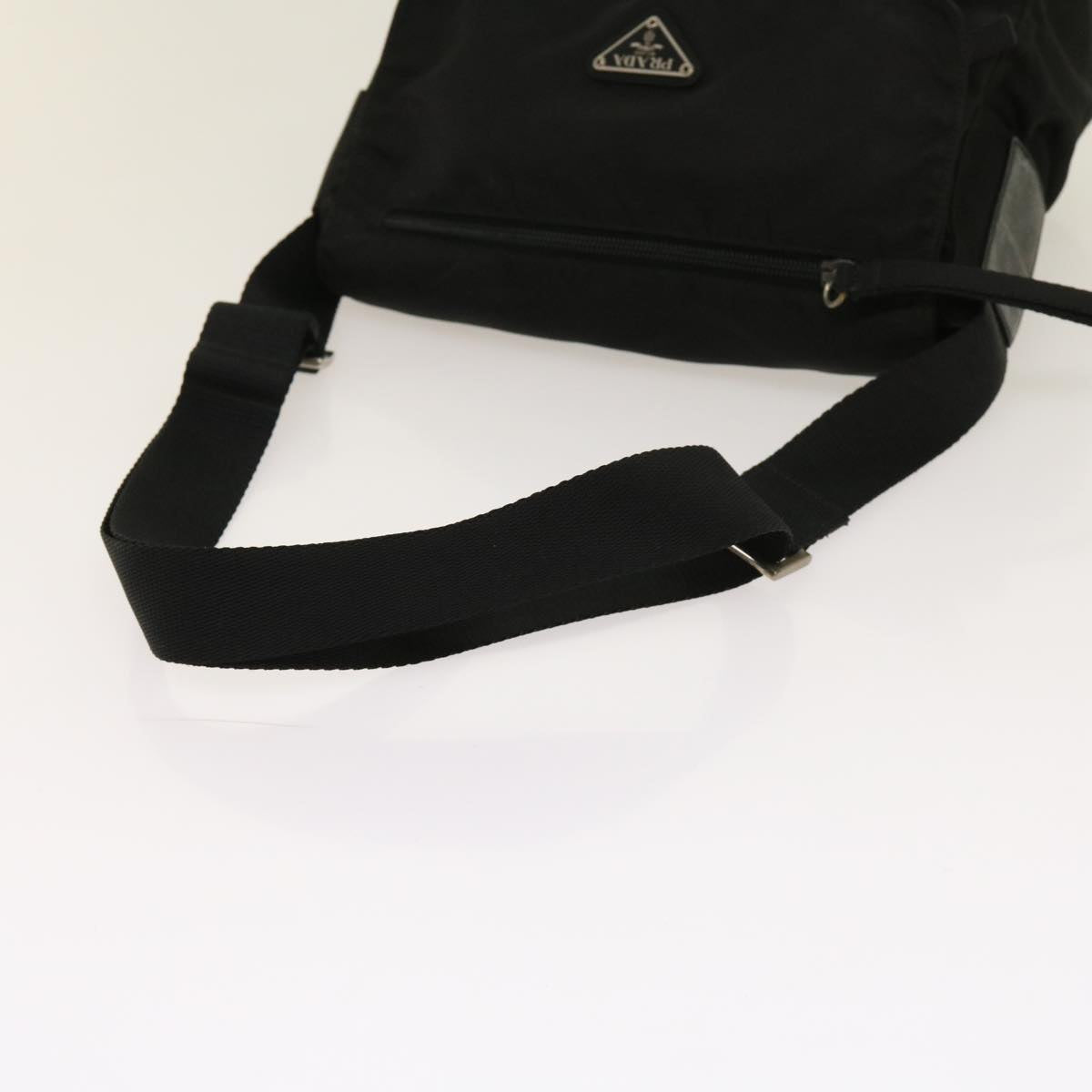 PRADA Shoulder Bag Nylon Black Auth bs11432