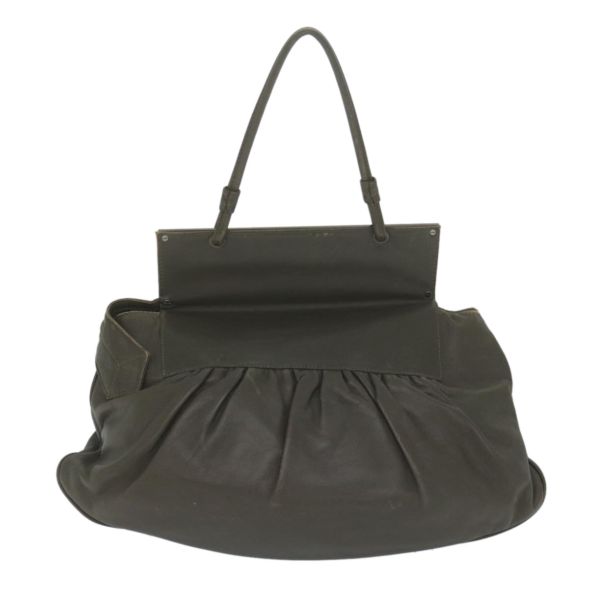 FENDI Shoulder Bag Leather Brown Auth bs11438 - 0