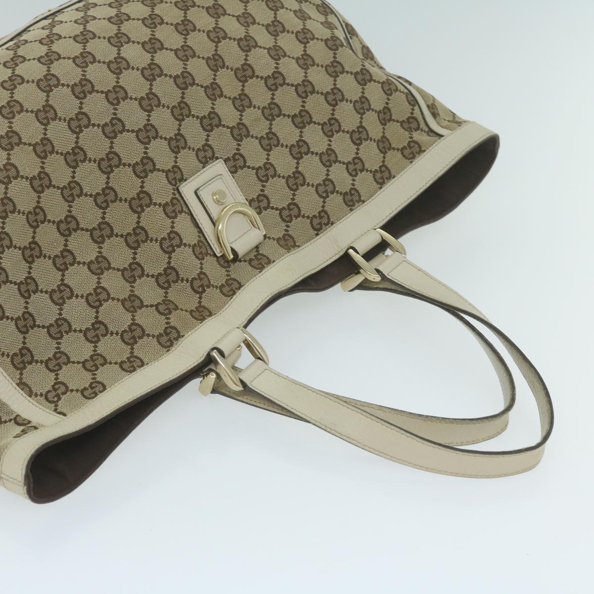 GUCCI GG Canvas Clutch Shoulder Bag 4Set Black Beige Auth bs11514