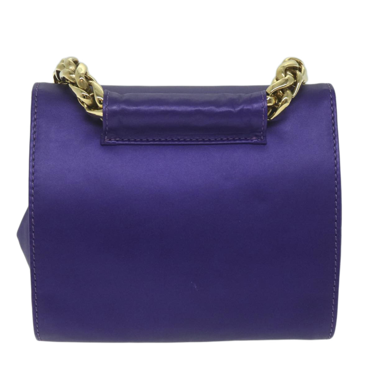 LOEWE Chain Shoulder Bag Leather Purple Auth bs11521 - 0