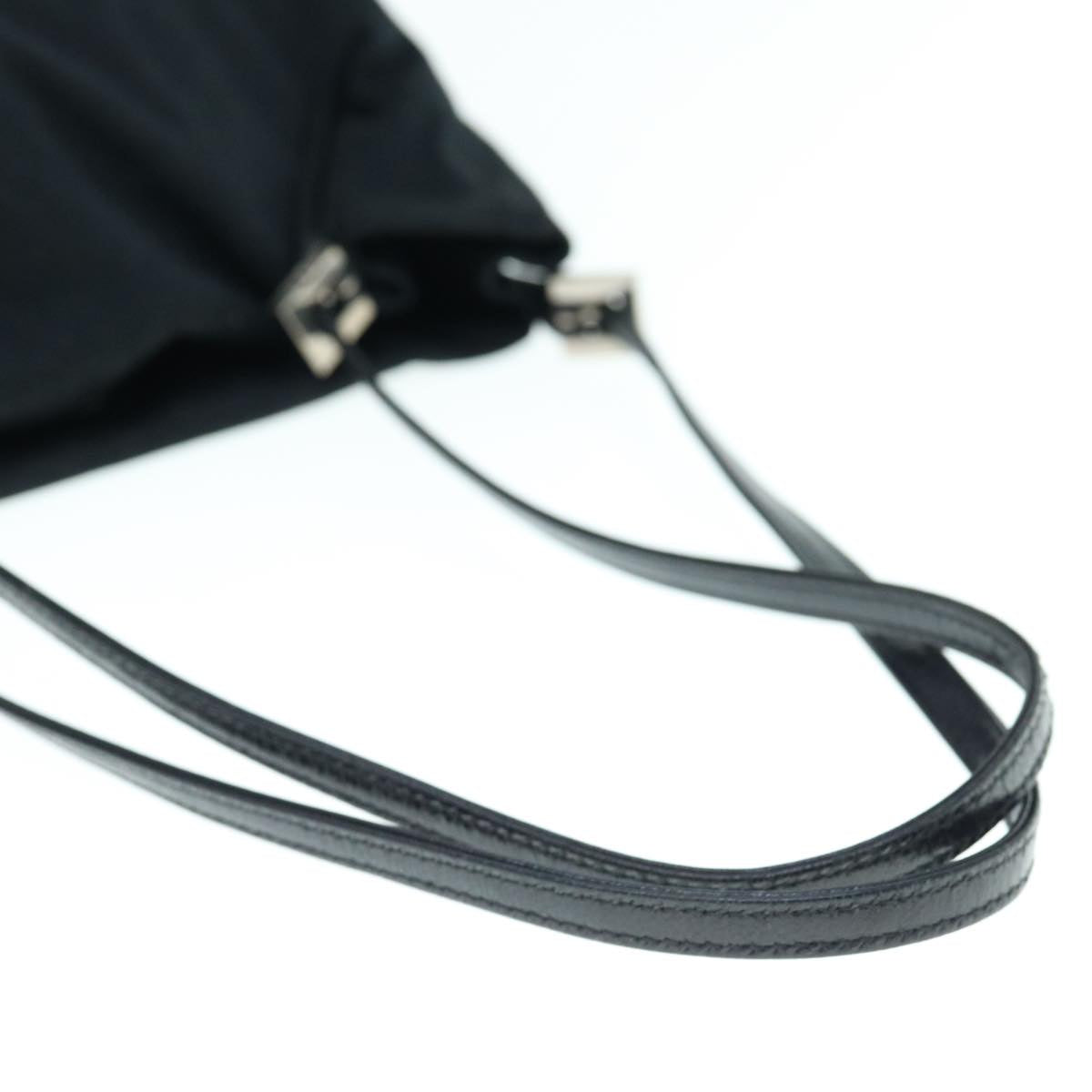 FENDI Shoulder Bag Nylon Black Auth bs11530