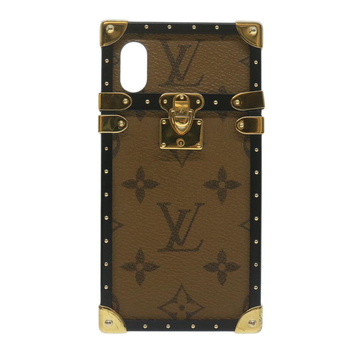 LOUIS VUITTON Monogram Reverse Eye Trunk iPhone X Case M62619 LV Auth bs11533 - 0