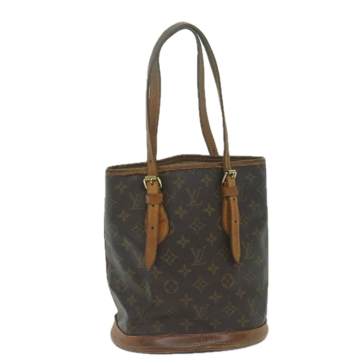 LOUIS VUITTON Monogram Bucket PM Shoulder Bag M42238 LV Auth bs11534