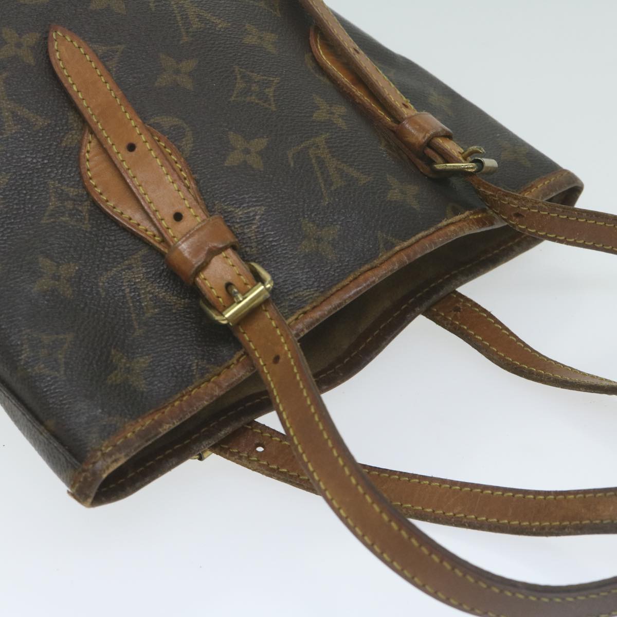 LOUIS VUITTON Monogram Bucket PM Shoulder Bag M42238 LV Auth bs11534