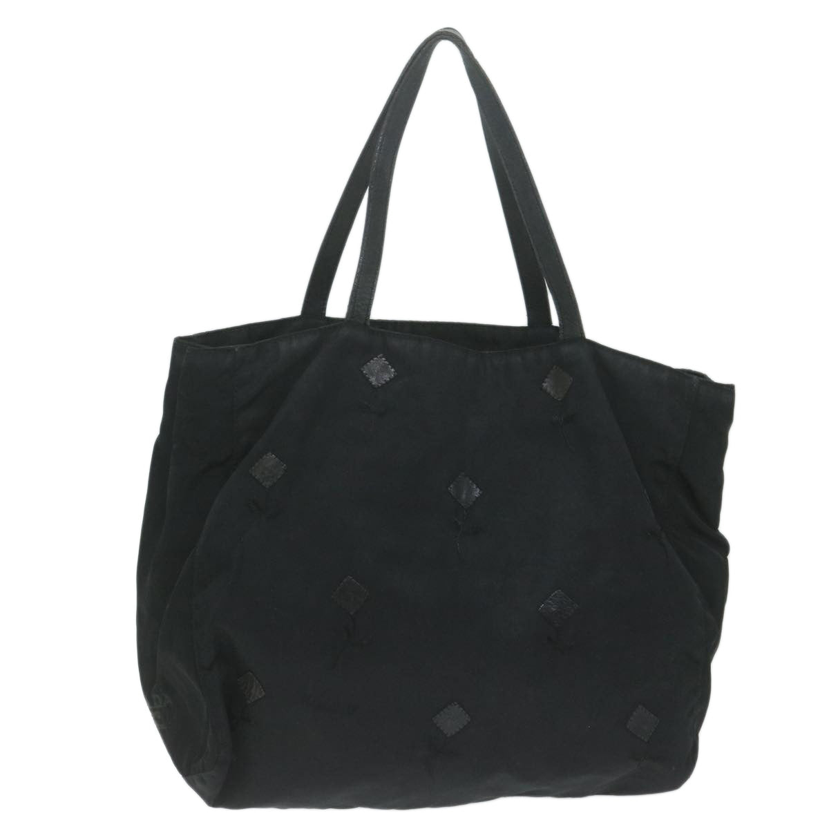 PRADA Tote Bag Nylon Black Auth bs11551