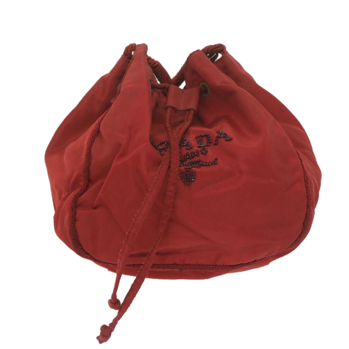 PRADA Shoulder Bag Nylon Red Auth bs11552