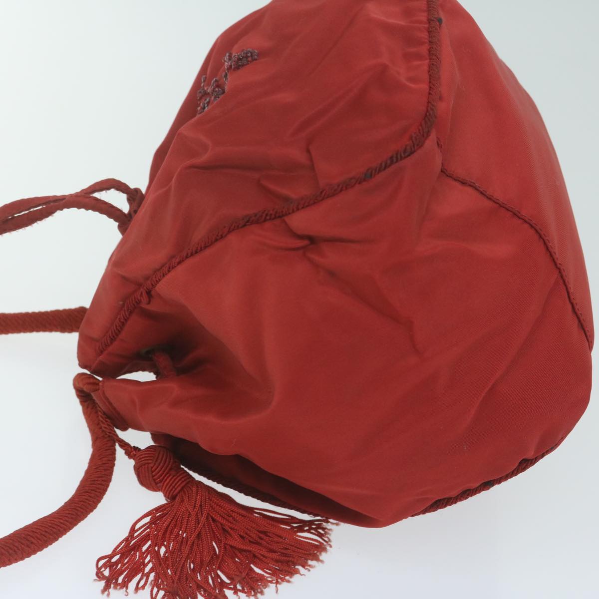 PRADA Shoulder Bag Nylon Red Auth bs11552