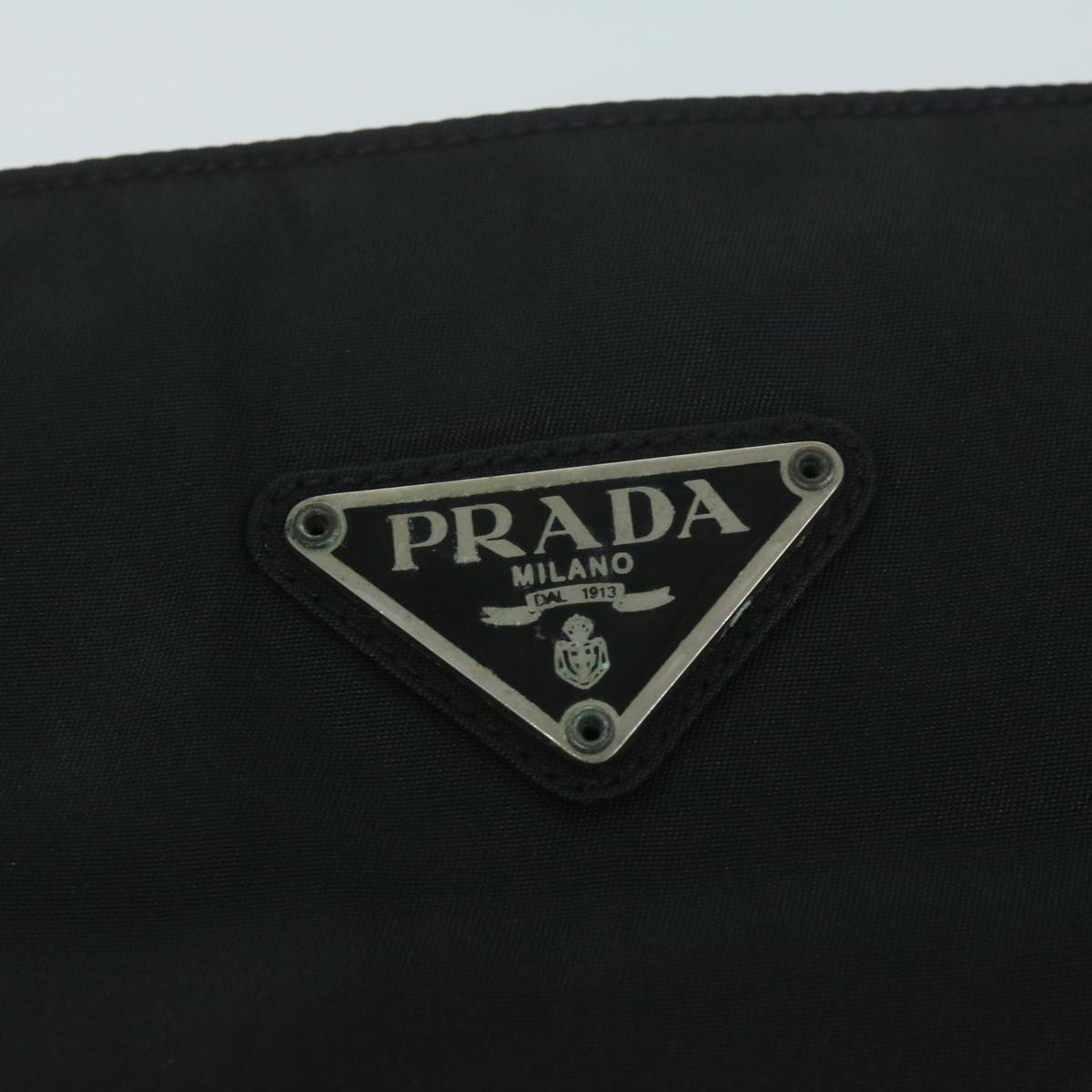PRADA Hand Bag Nylon Black Auth bs11558