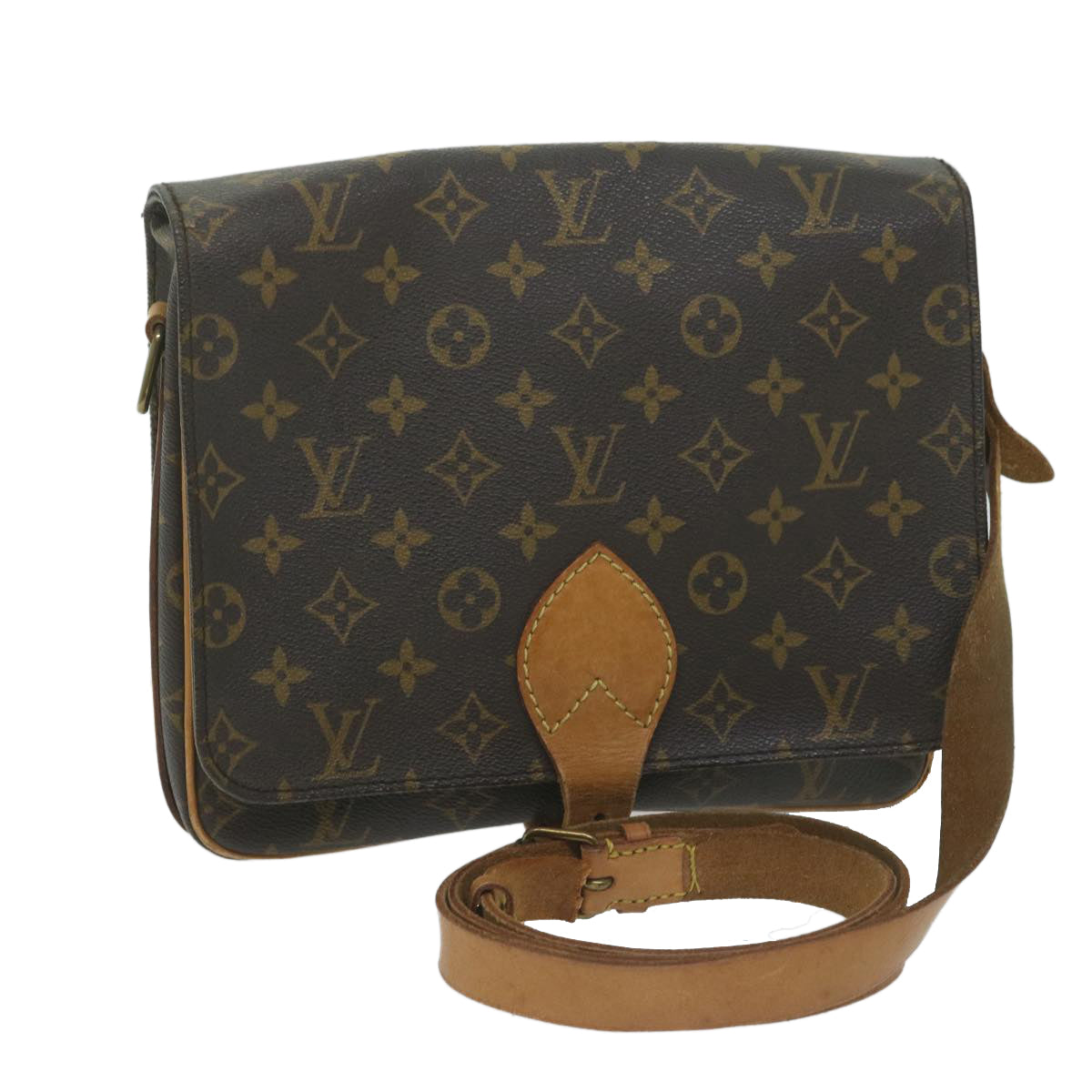 LOUIS VUITTON Monogram Cartouchiere GM Shoulder Bag M51252 LV Auth bs11587