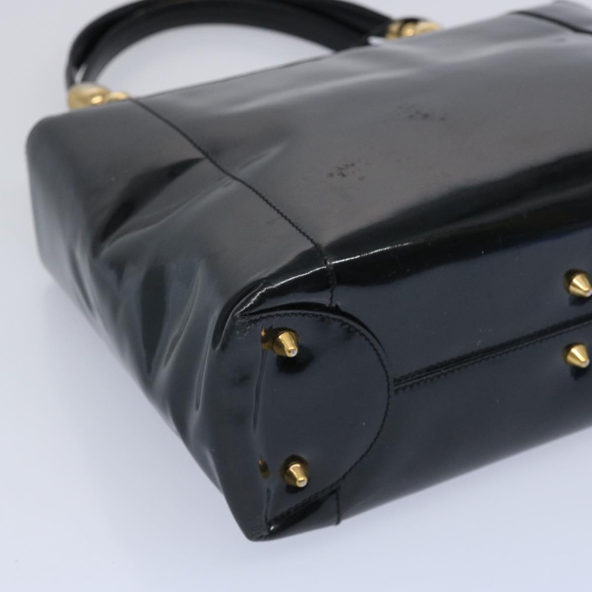 Christian Dior Shoulder Bag Patent leather Black Auth bs11632