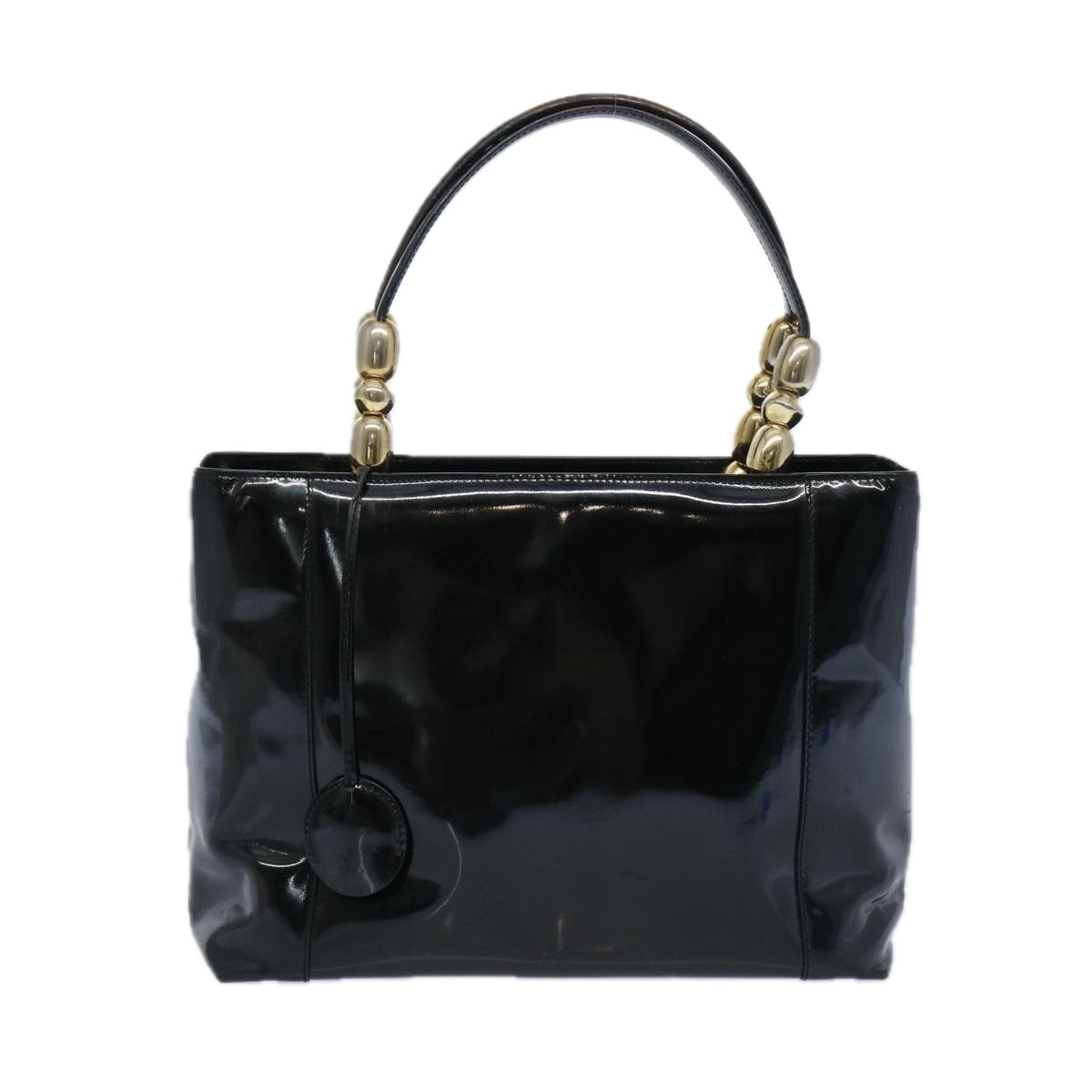 Christian Dior Shoulder Bag Patent leather Black Auth bs11632