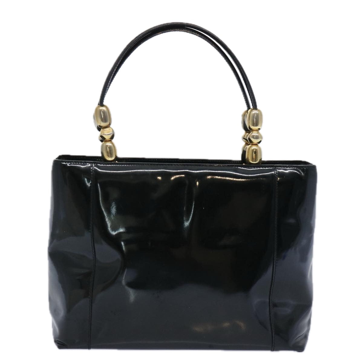 Christian Dior Shoulder Bag Patent leather Black Auth bs11632