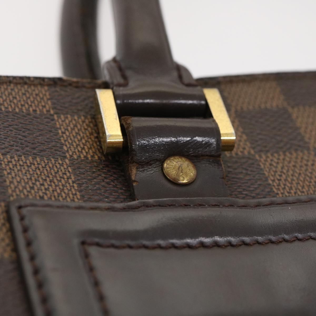 LOUIS VUITTON Damier Ebene Venice GM Hand Bag N51146 LV Auth bs1164