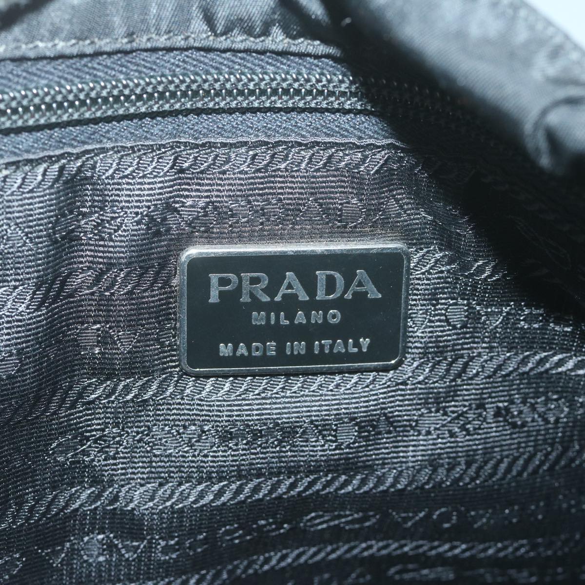 PRADA Hand Bag Nylon Black Auth bs11647