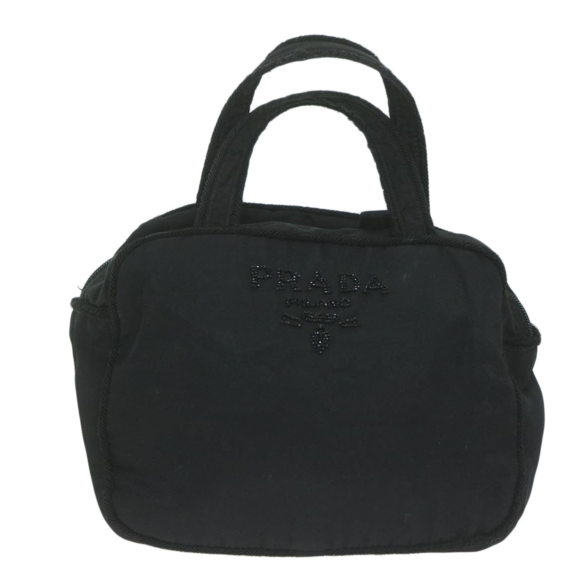 PRADA Hand Bag Nylon Black Auth bs11649