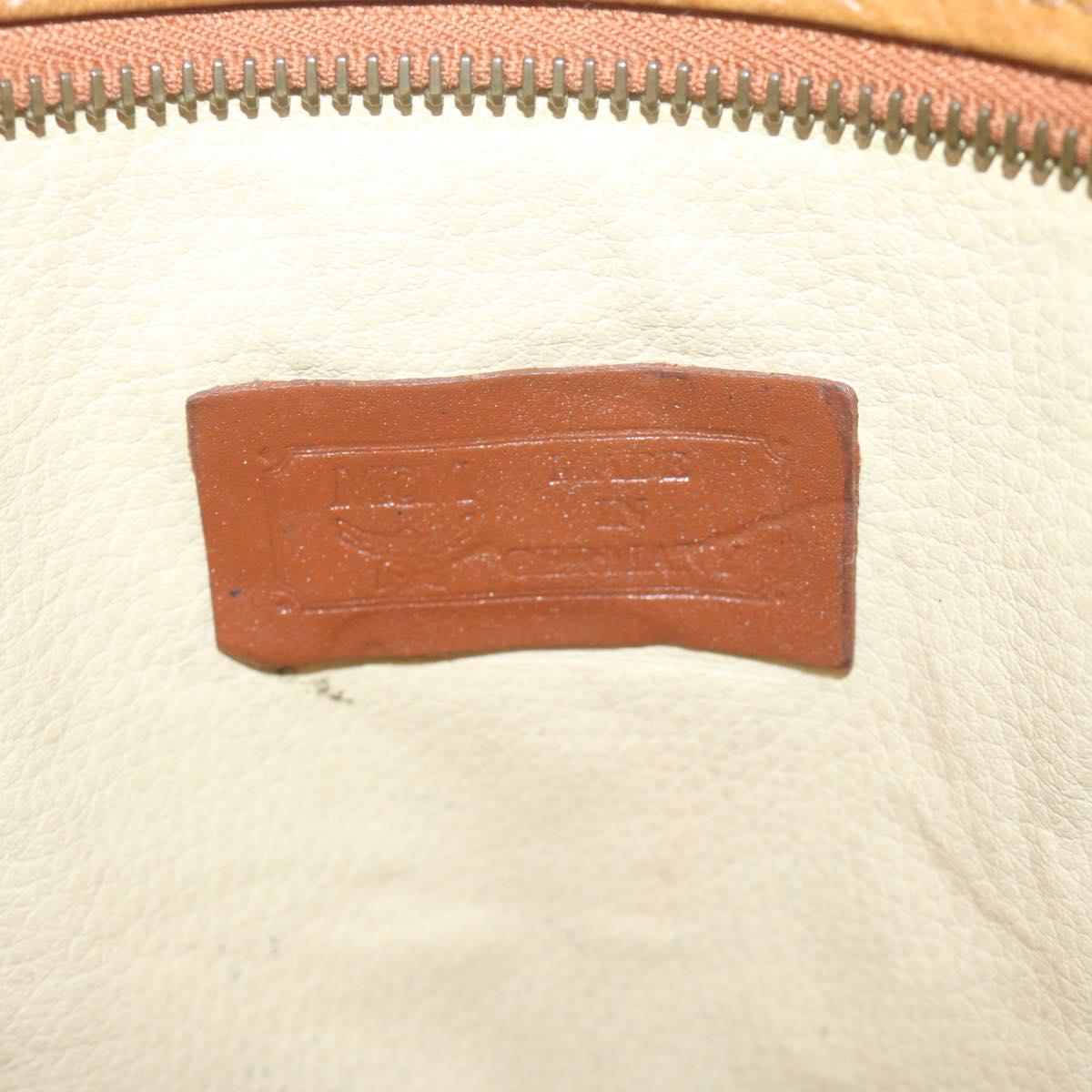 MCM Vicetos Logogram Clutch Bag PVC Brown Auth bs11676