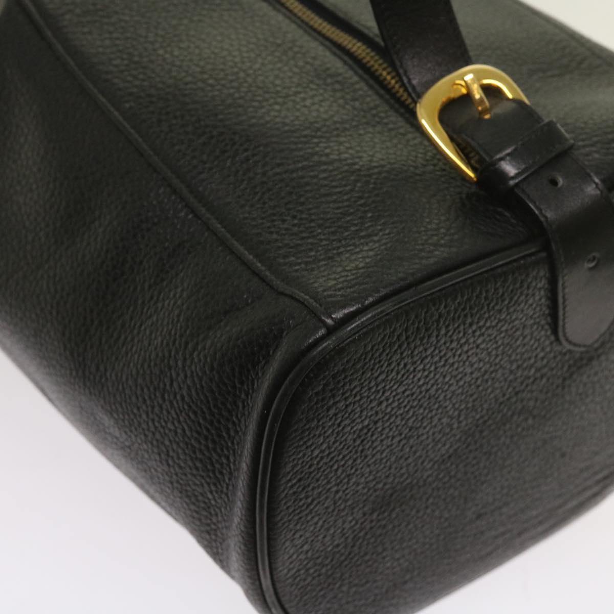 Salvatore Ferragamo Shoulder Bag Leather Black Auth bs11677