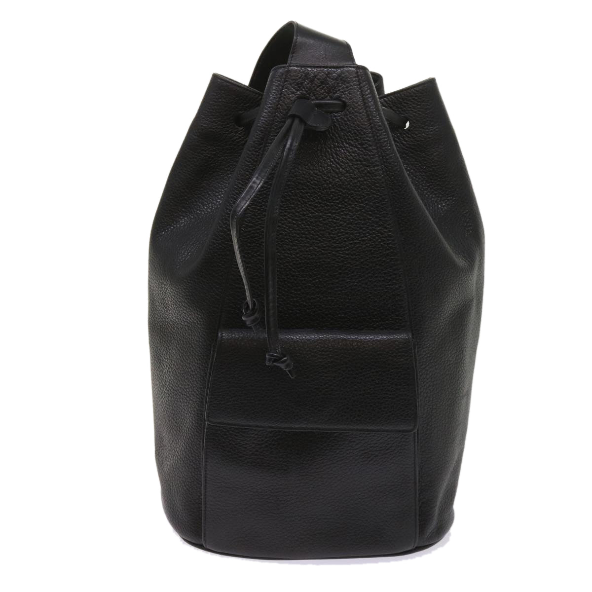 Salvatore Ferragamo Shoulder Bag Leather Black Auth bs11677 - 0