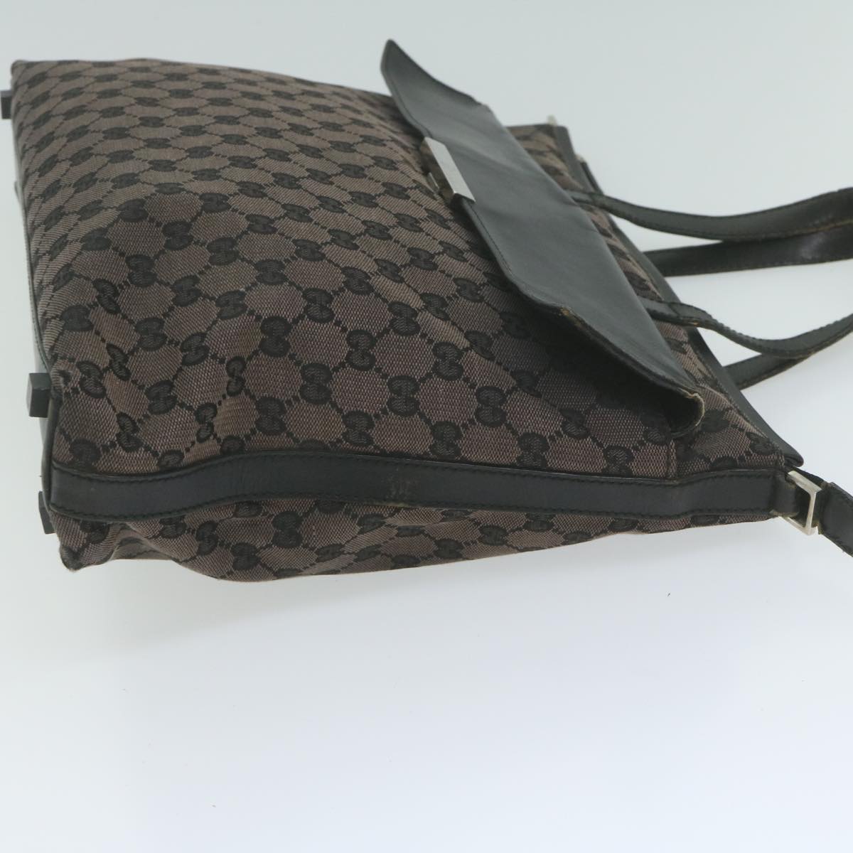 GUCCI GG Canvas Shoulder Bag 2way Black Auth bs11703