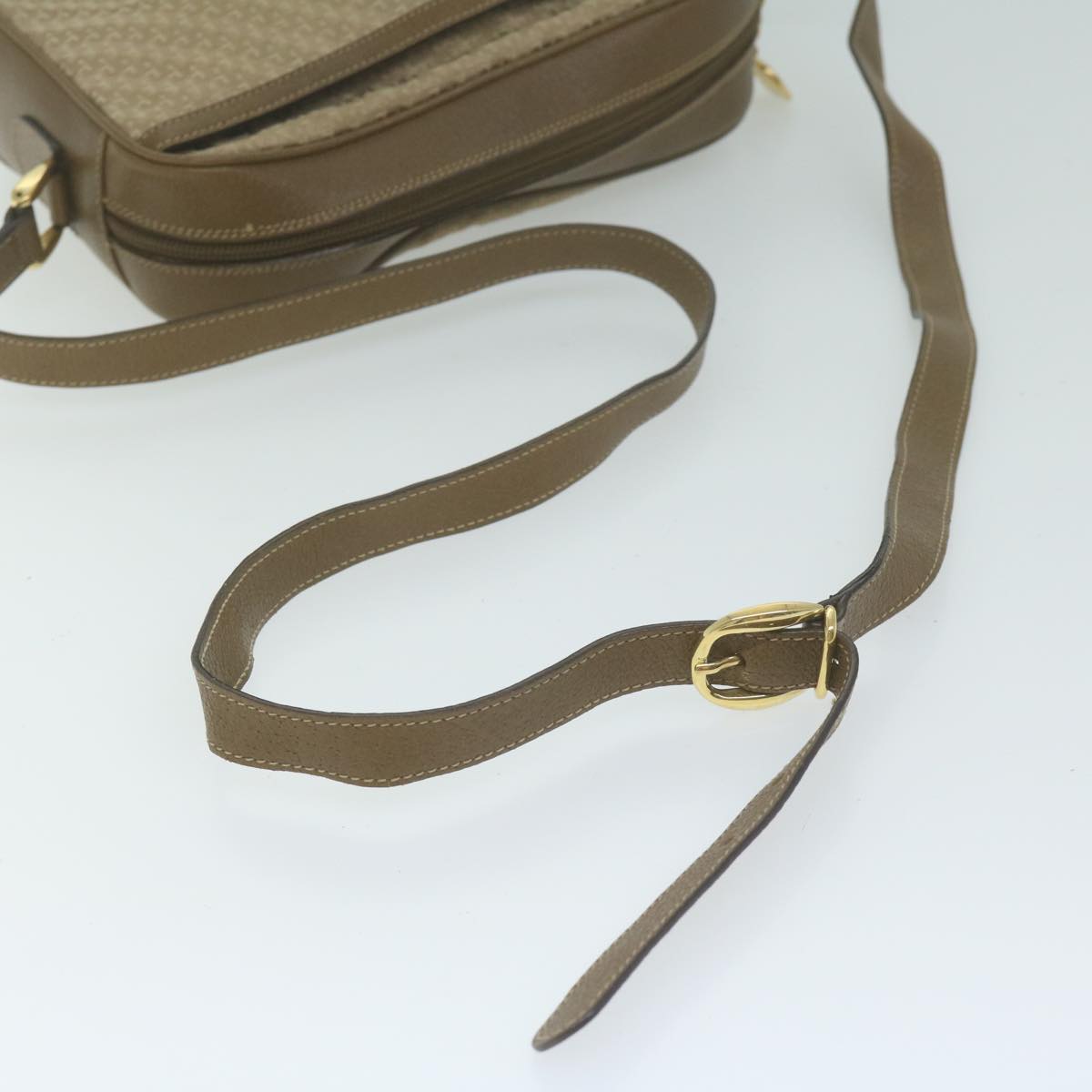 GUCCI Shoulder Bag Canvas Beige Brown Auth bs11707