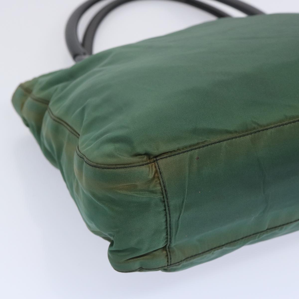 PRADA Shoulder Bag Nylon Green Auth bs11714