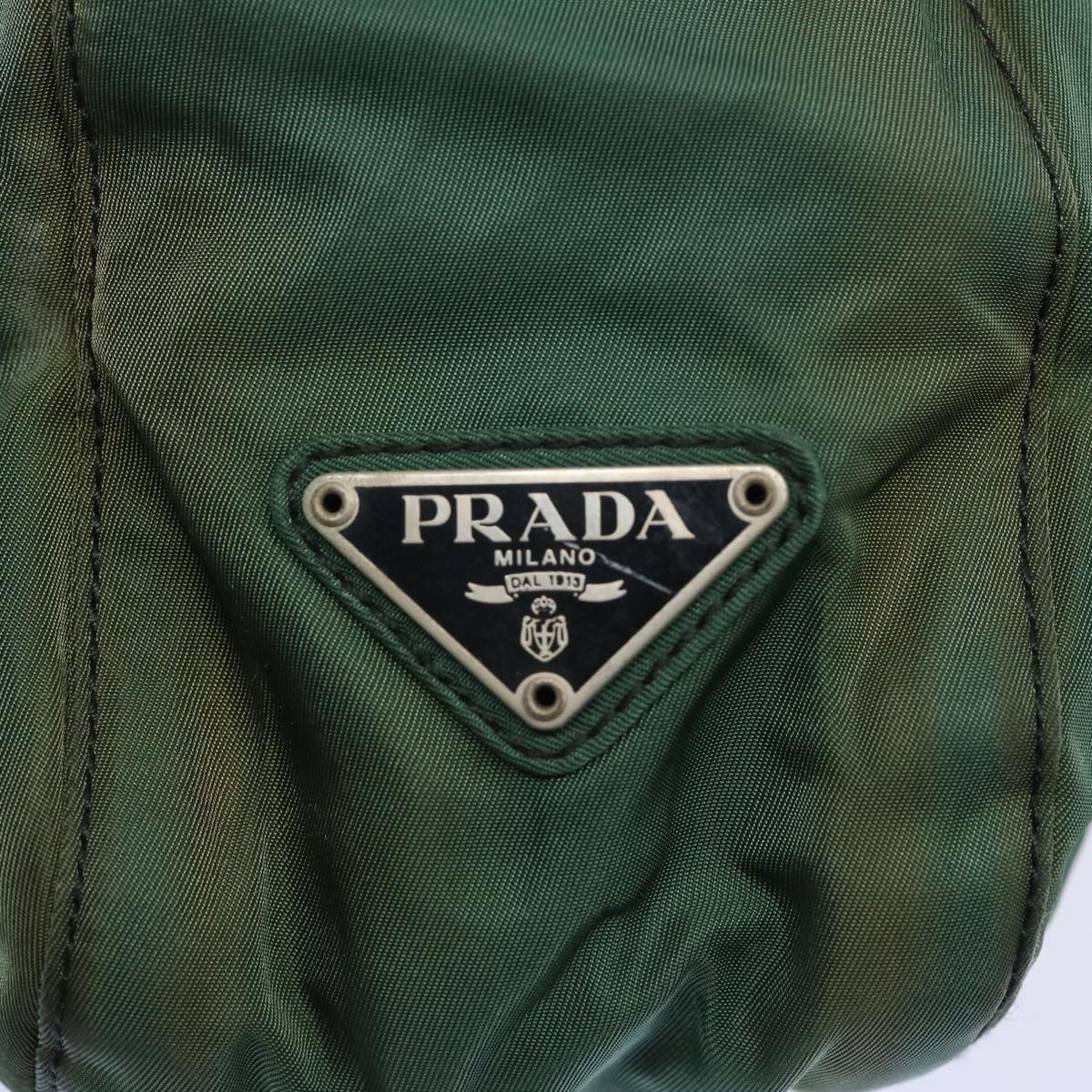 PRADA Shoulder Bag Nylon Green Auth bs11714