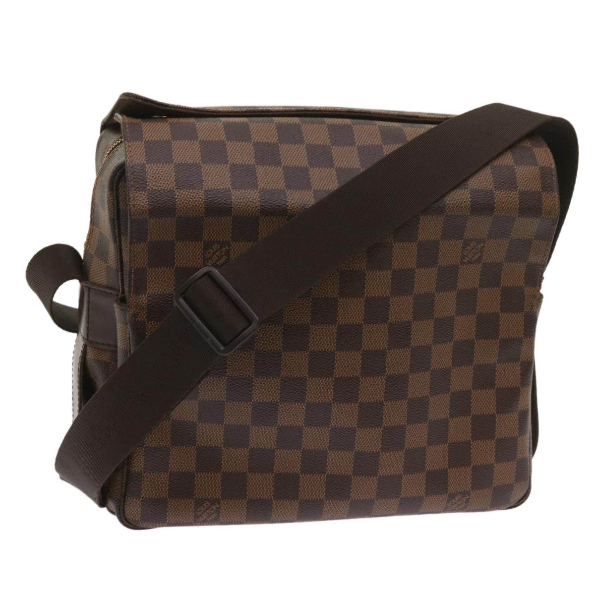 LOUIS VUITTON Damier Ebene Naviglio Shoulder Bag N45255 LV Auth bs11753