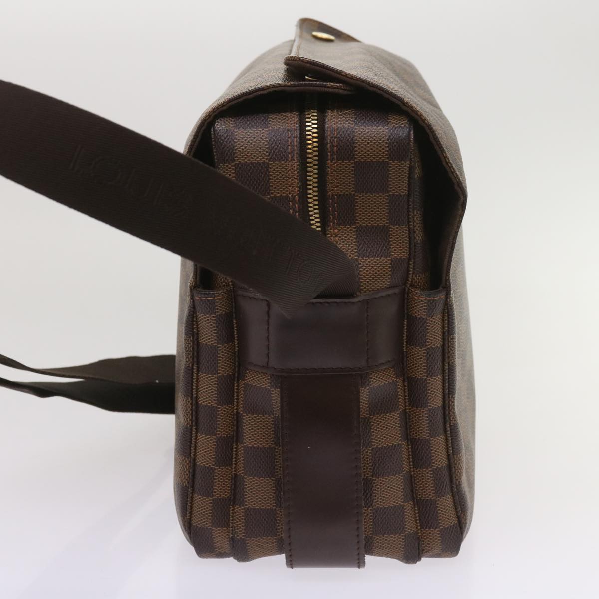 LOUIS VUITTON Damier Ebene Naviglio Shoulder Bag N45255 LV Auth bs11753