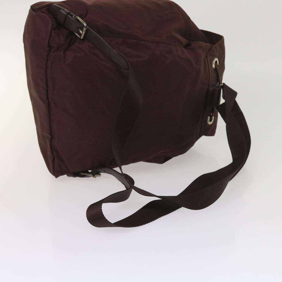 PRADA Backpack Nylon Wine Red Auth bs11789