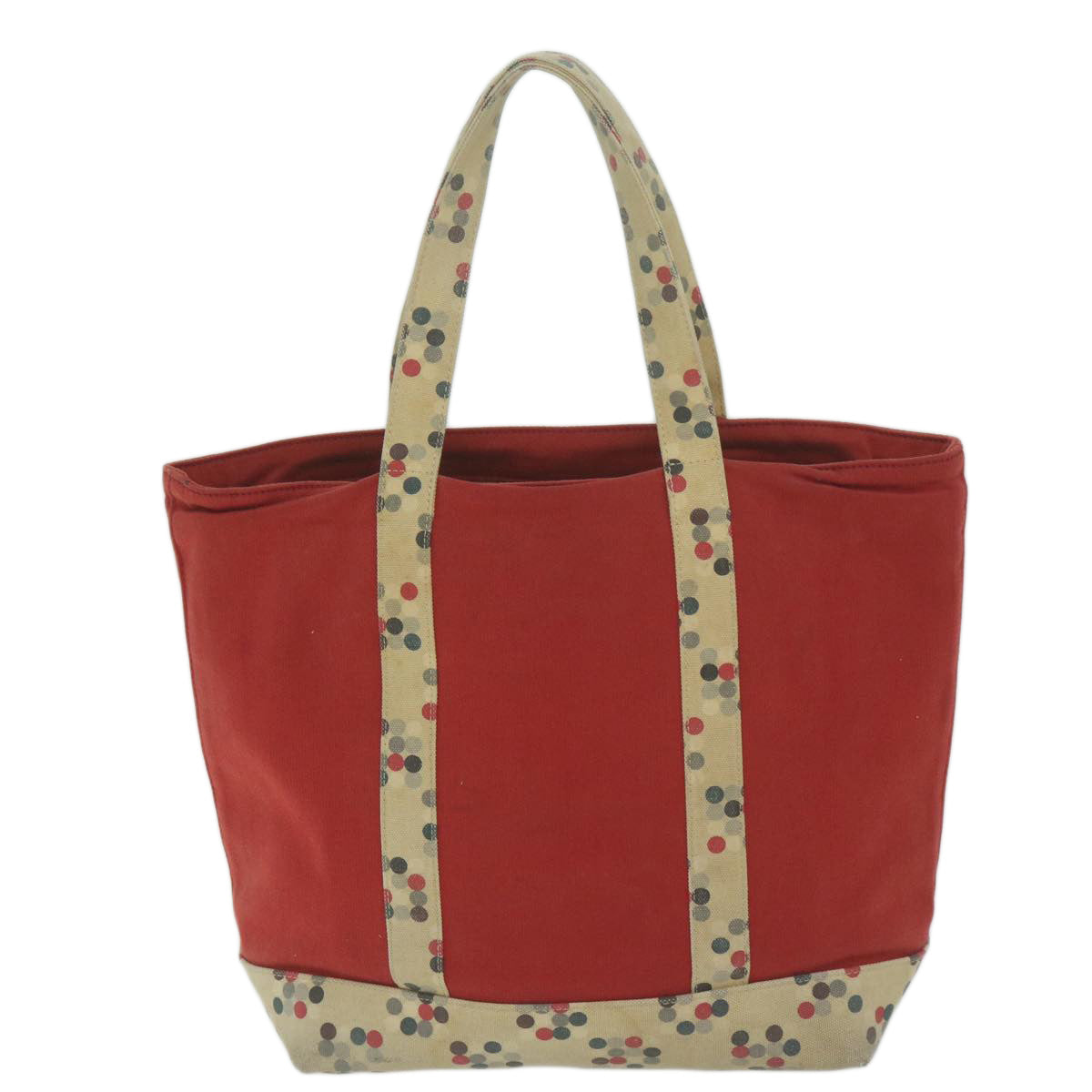 BURBERRY Nova Check Blue Label Tote Bag Canvas Red Auth bs11791