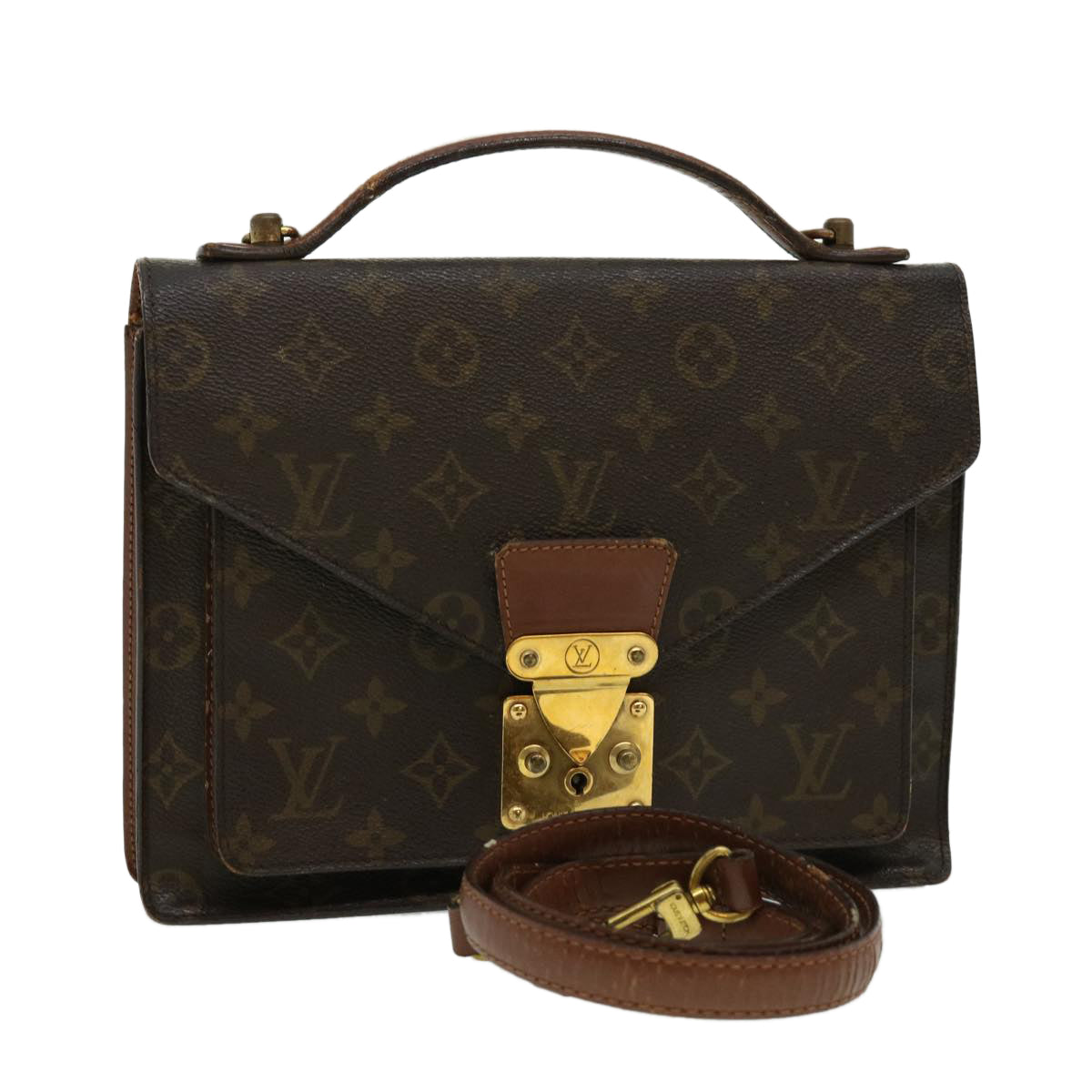 LOUIS VUITTON Monogram Monceau25 2way Hand Bag M51185 LV Auth bs1480