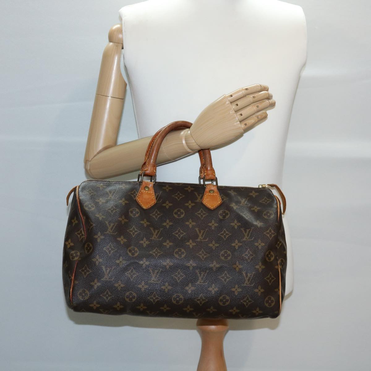 LOUIS VUITTON Monogram Speedy 35 Hand Bag M41524 LV Auth bs1582