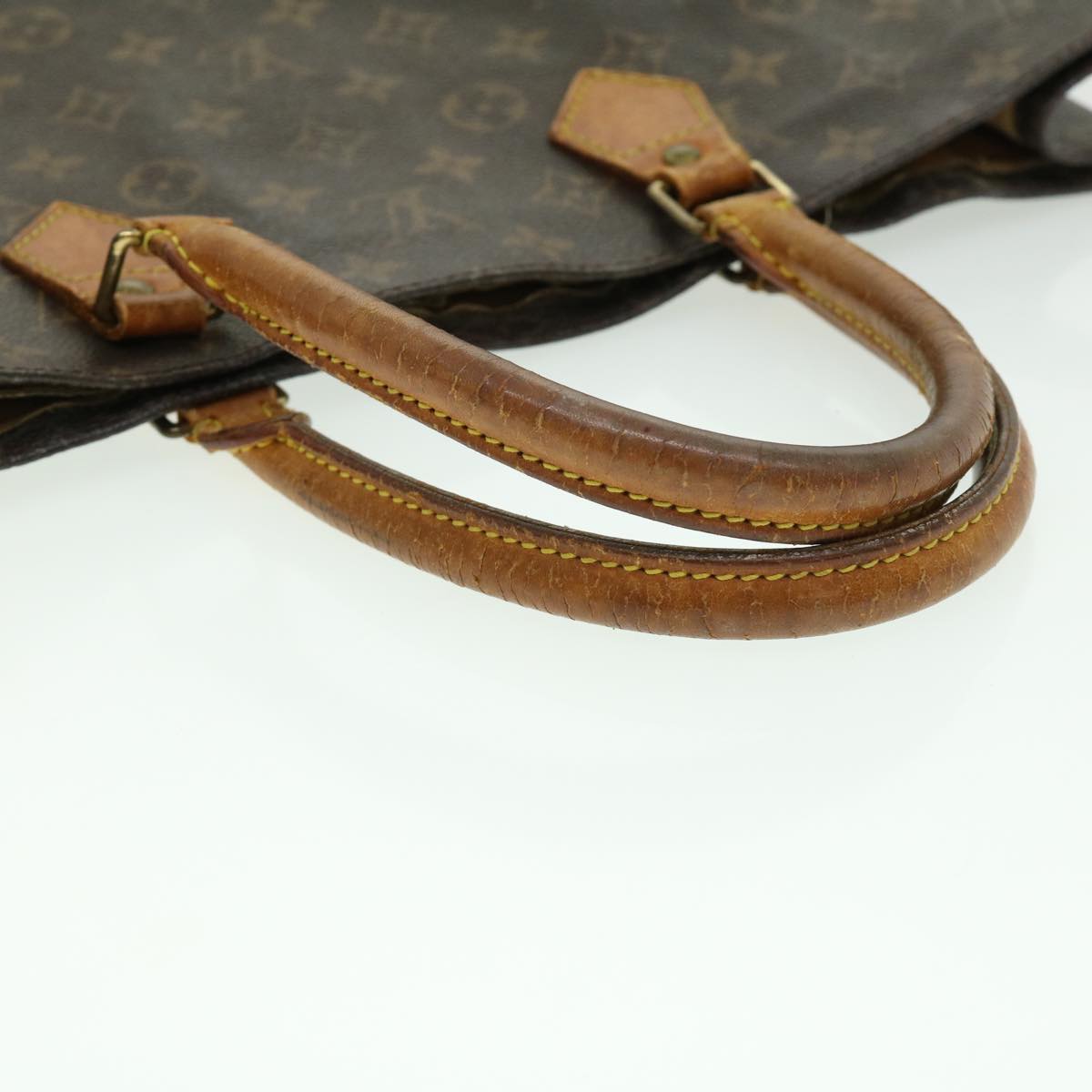 LOUIS VUITTON Monogram Sac Plat Hand Bag M51140 LV Auth bs1644