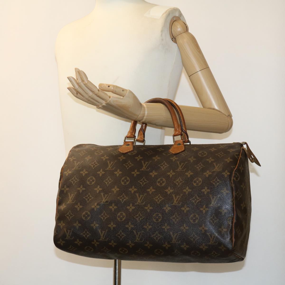 LOUIS VUITTON Monogram Speedy 40 Hand Bag M41522 LV Auth bs1655