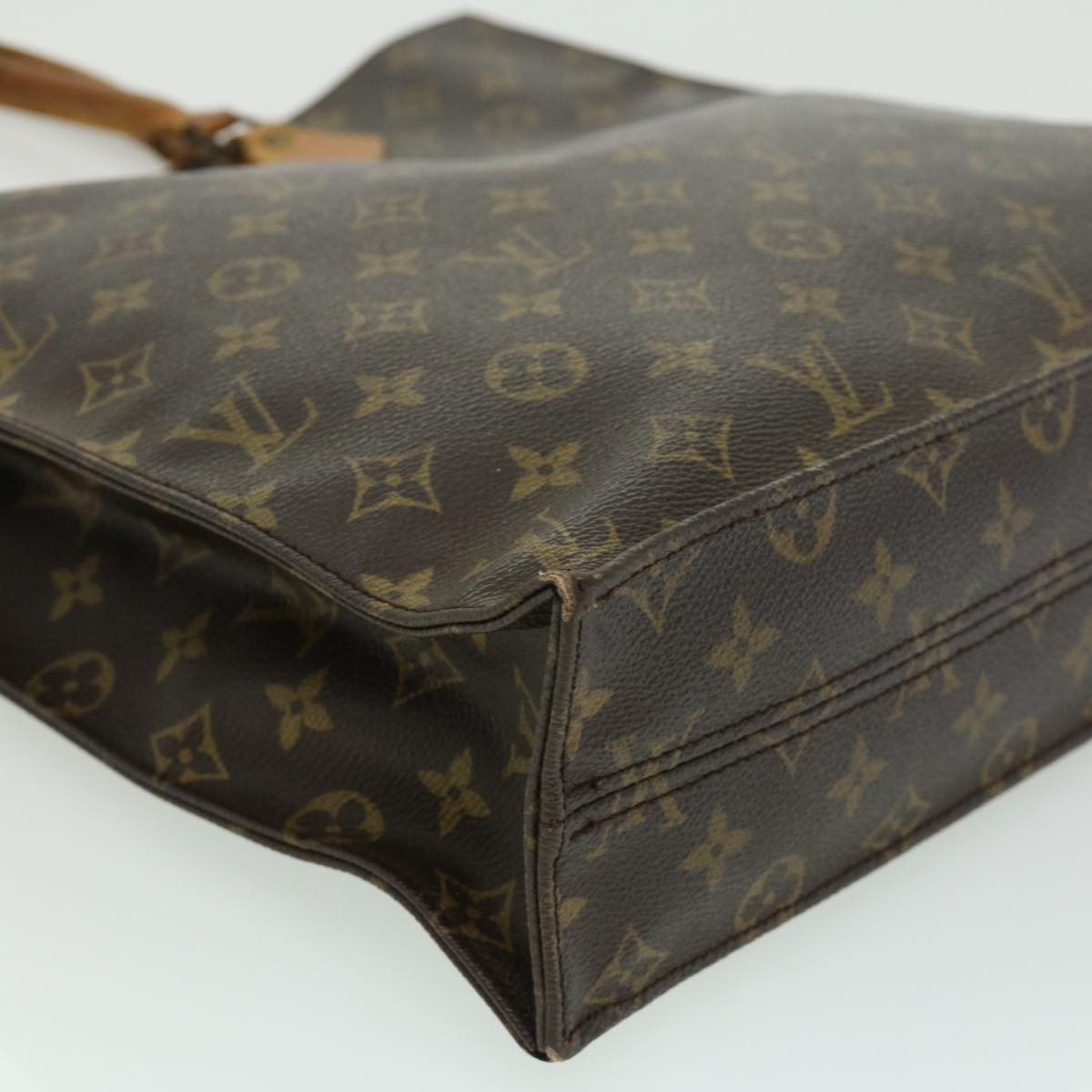 LOUIS VUITTON Monogram Sac Plat Hand Bag M51140 LV Auth bs1661