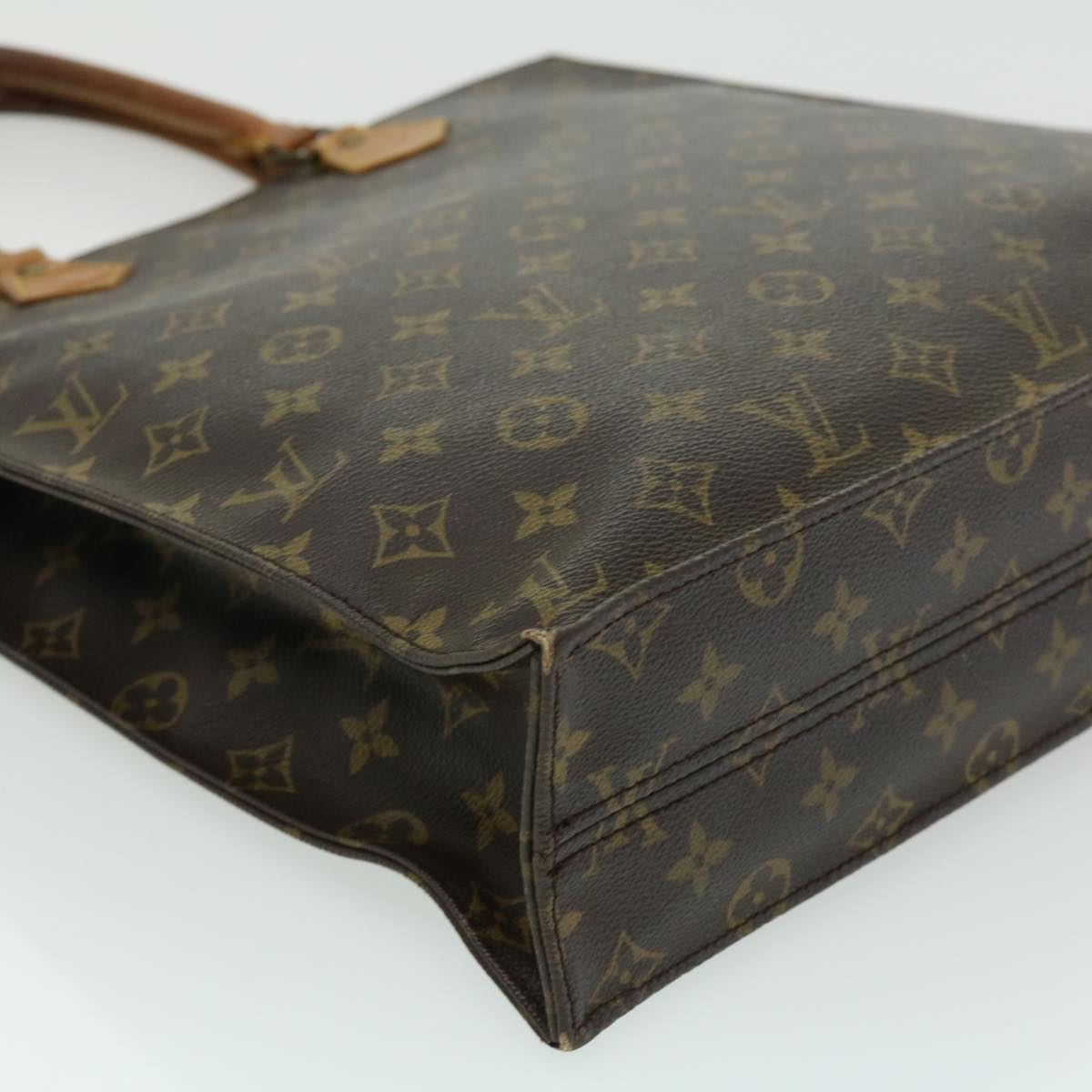 LOUIS VUITTON Monogram Sac Plat Hand Bag M51140 LV Auth bs1661