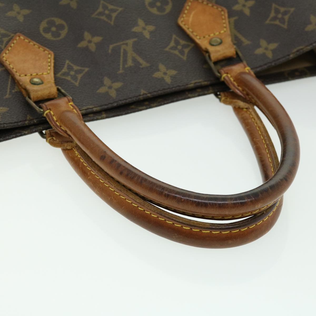 LOUIS VUITTON Monogram Sac Plat Hand Bag M51140 LV Auth bs1661