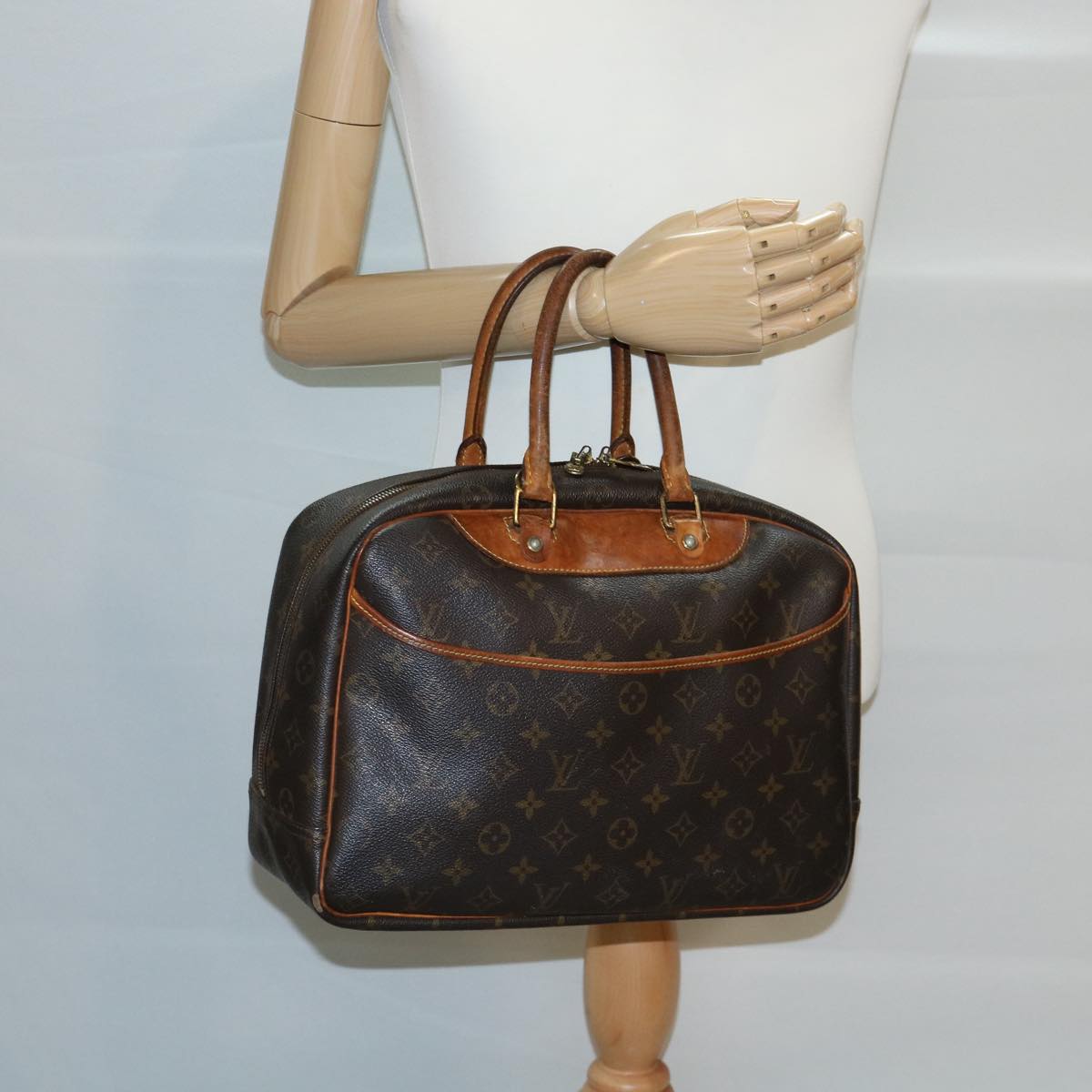 LOUIS VUITTON Monogram Deauville Hand Bag M47270 LV Auth bs1662