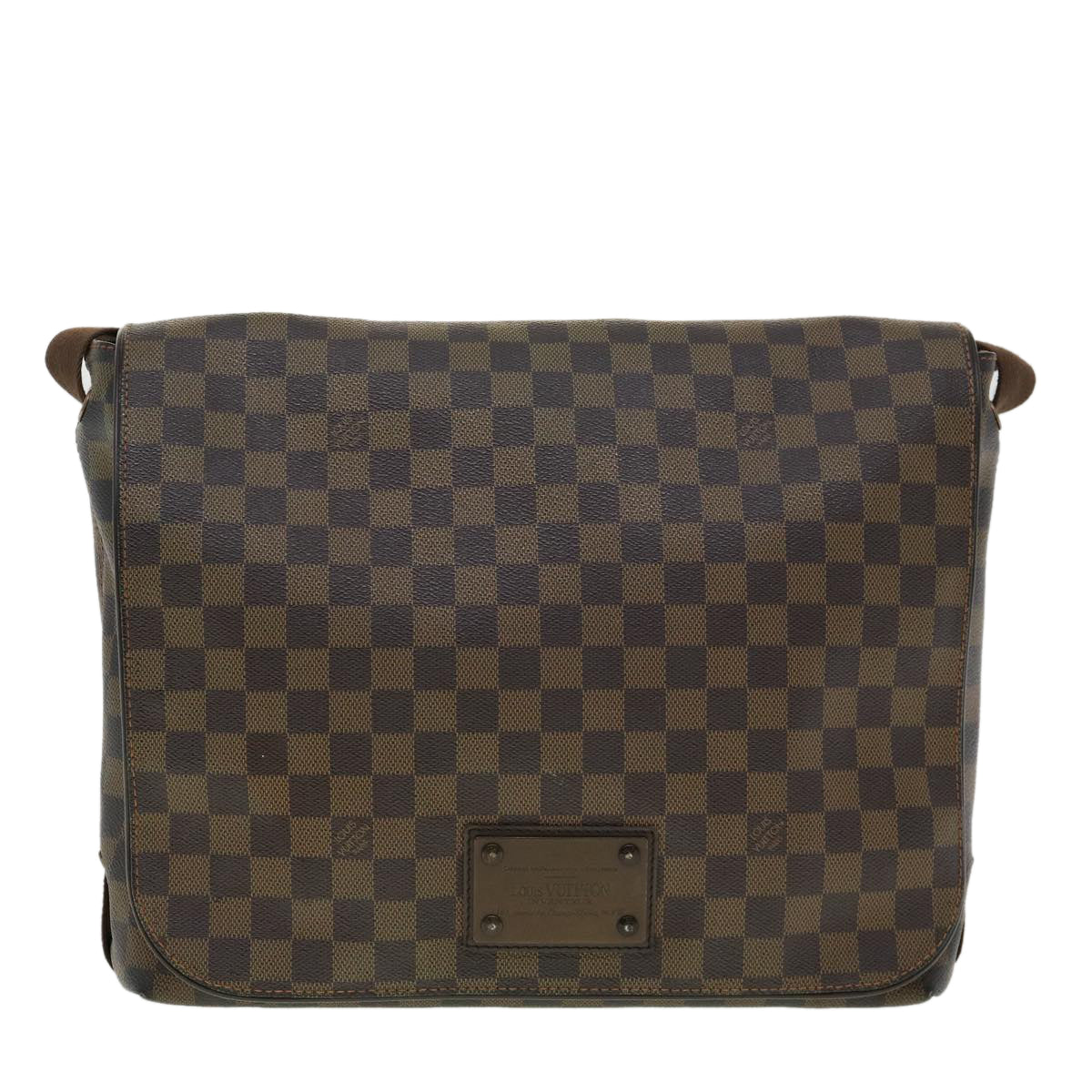 LOUIS VUITTON Damier Ebene Brooklyn MM Shoulder Bag N51211 LV Auth bs1701