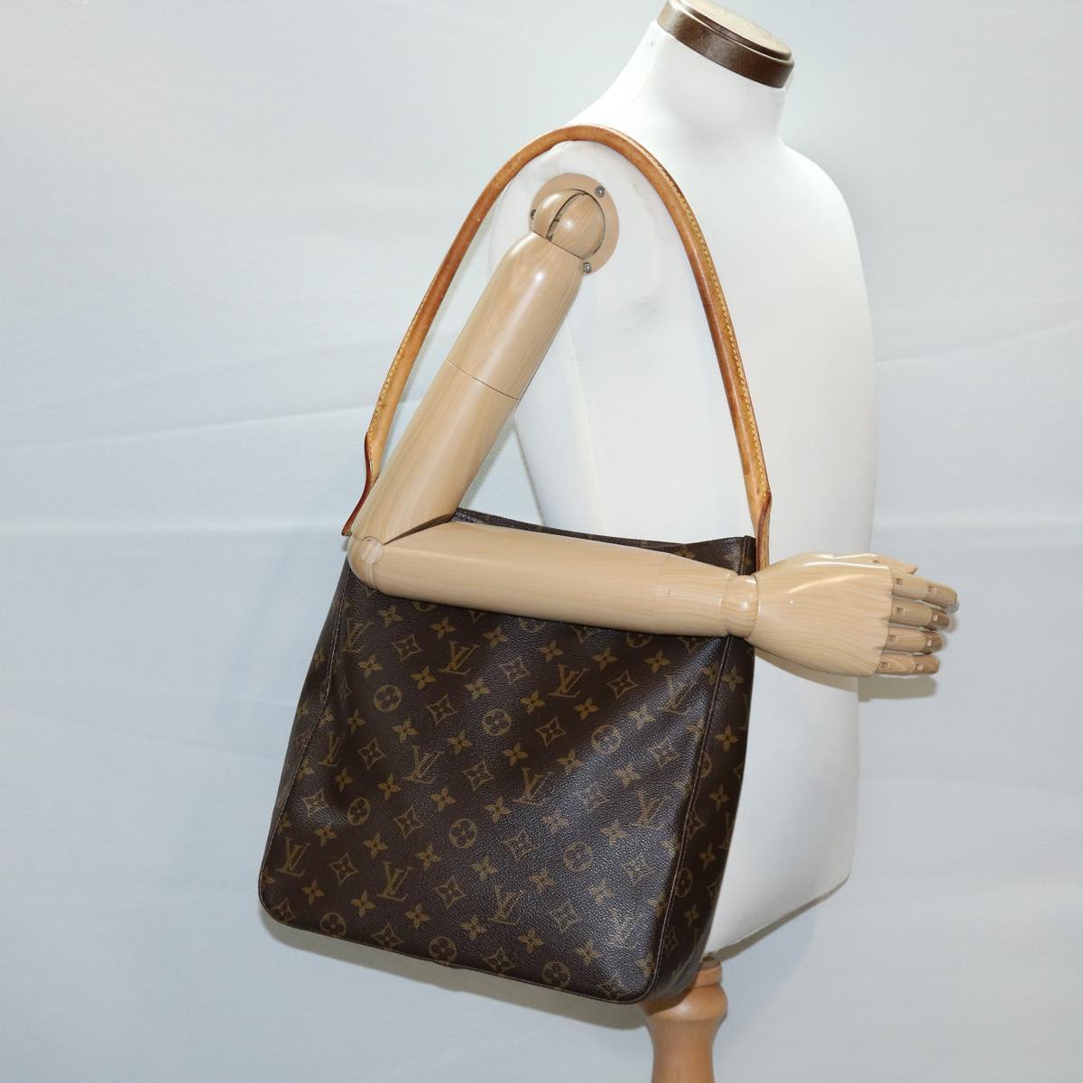 LOUIS VUITTON Monogram Looping GM Shoulder Bag M51145 LV Auth bs1771