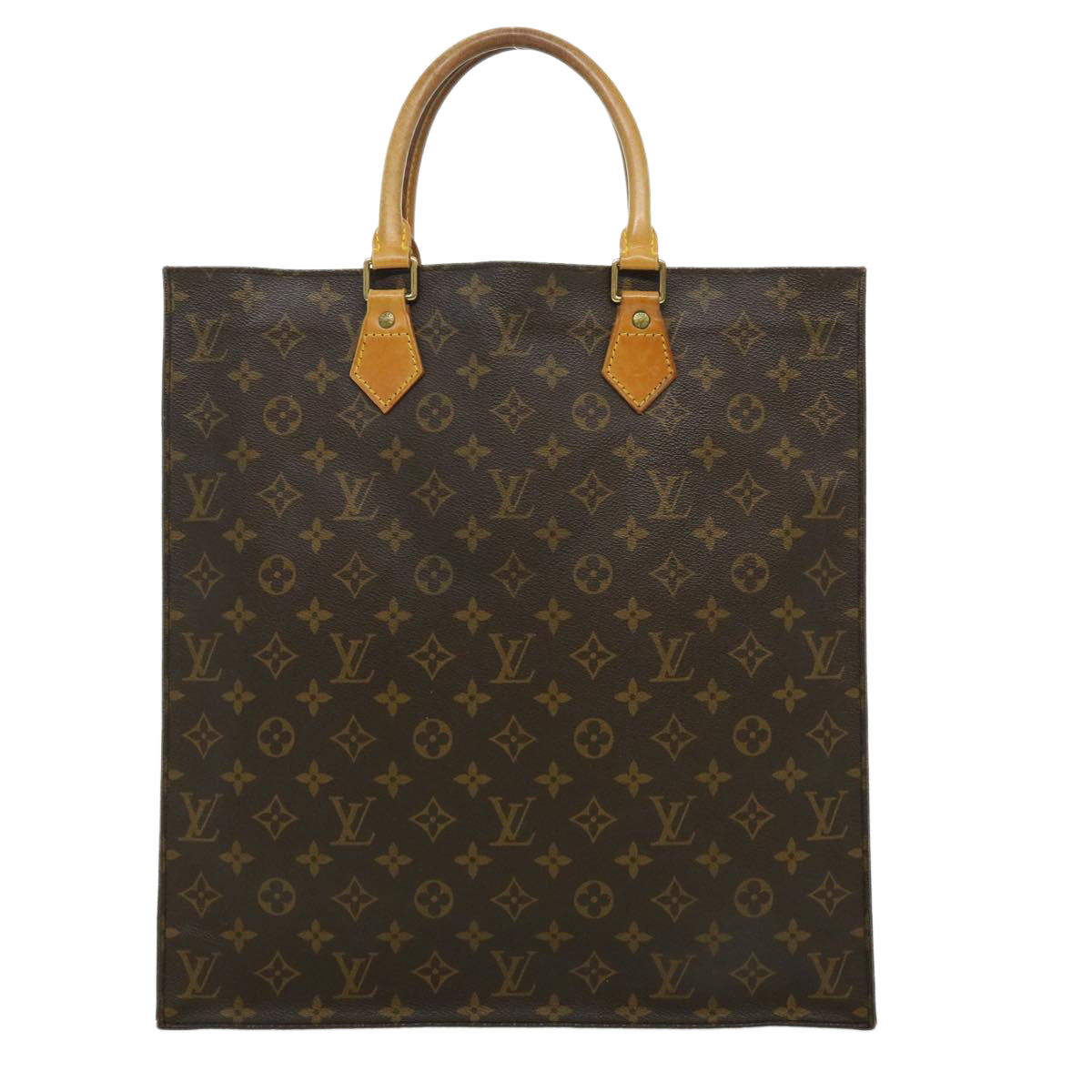 LOUIS VUITTON Monogram Sac Plat Hand Bag M51140 LV Auth bs1840