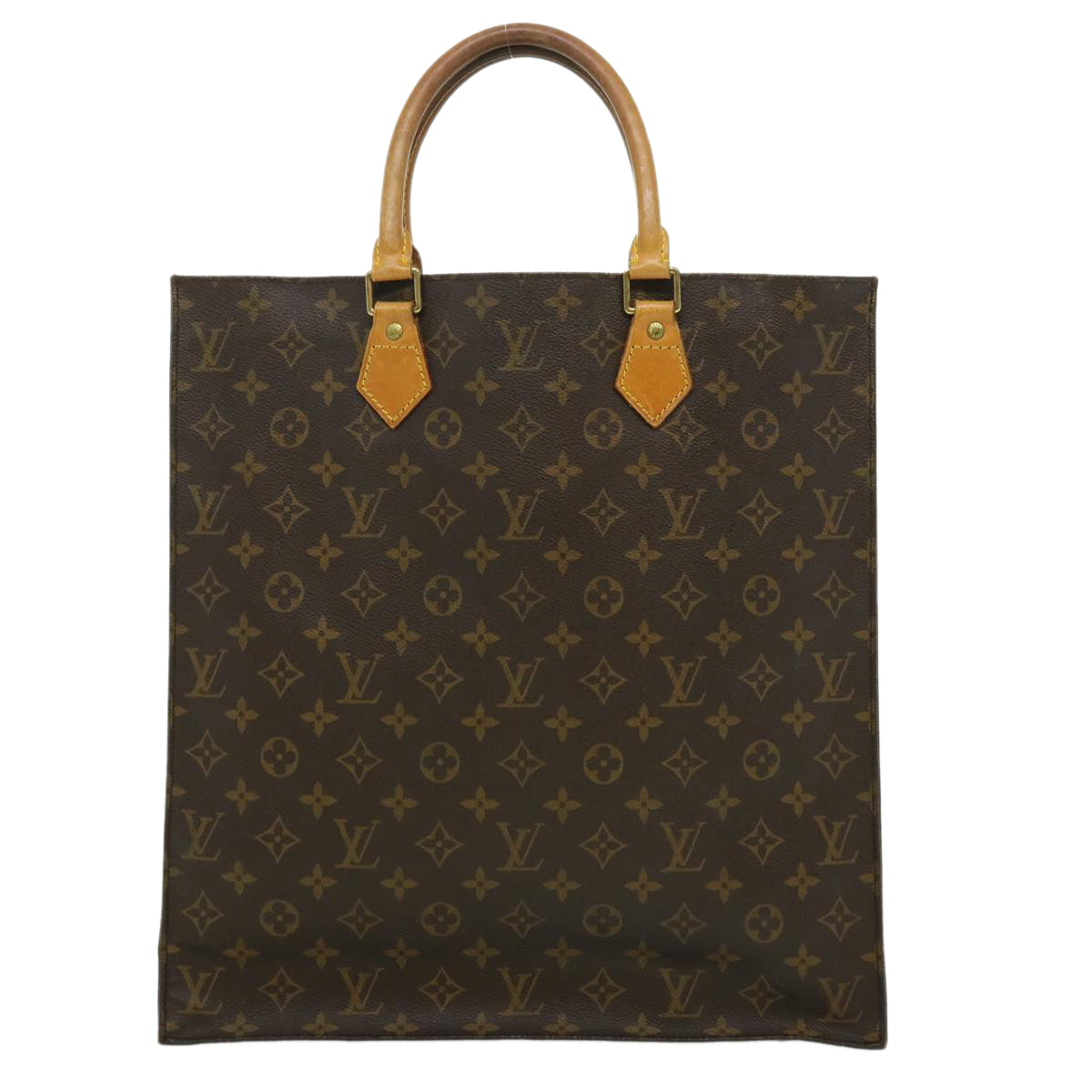 LOUIS VUITTON Monogram Sac Plat Hand Bag M51140 LV Auth bs1840 - 0