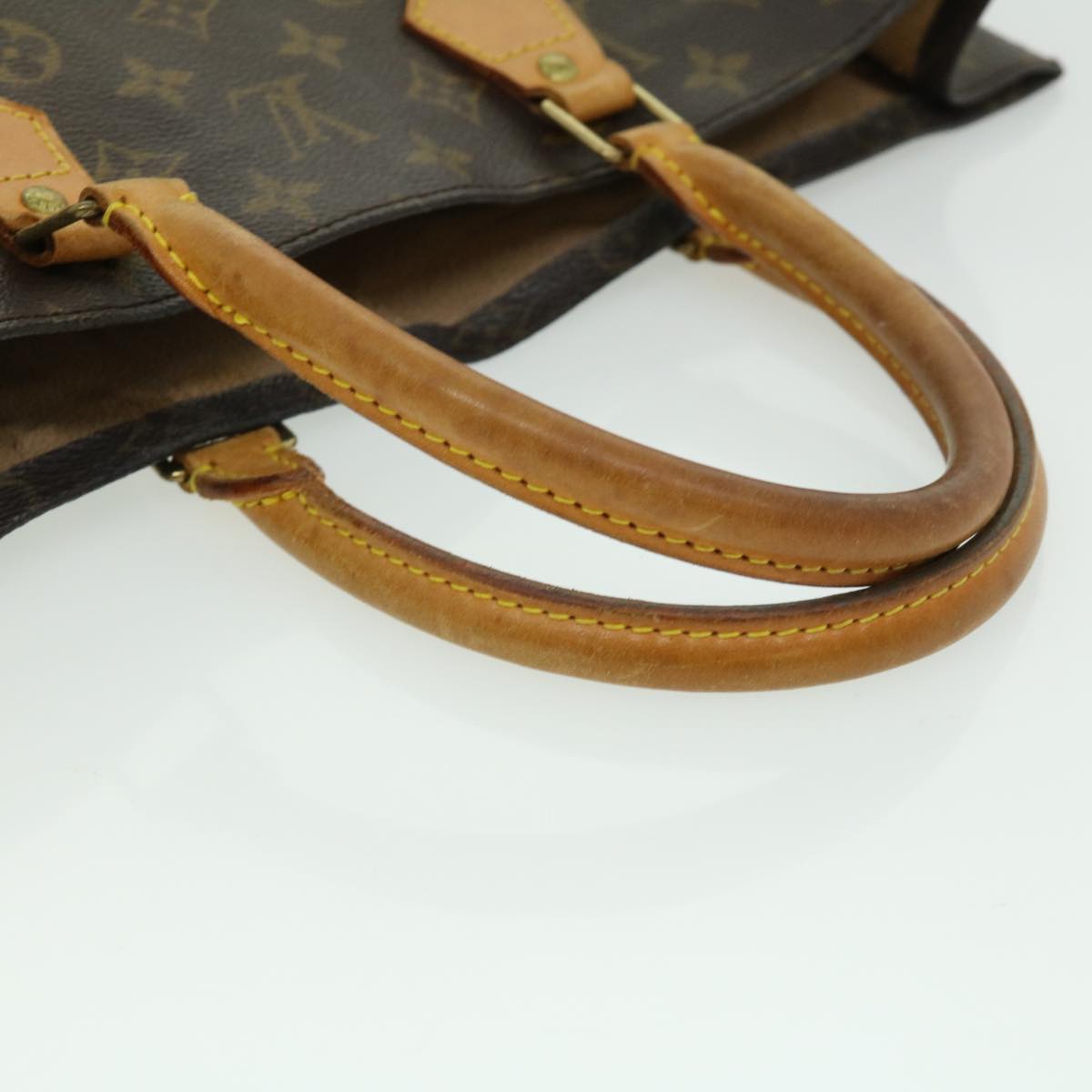 LOUIS VUITTON Monogram Sac Plat Hand Bag M51140 LV Auth bs1840