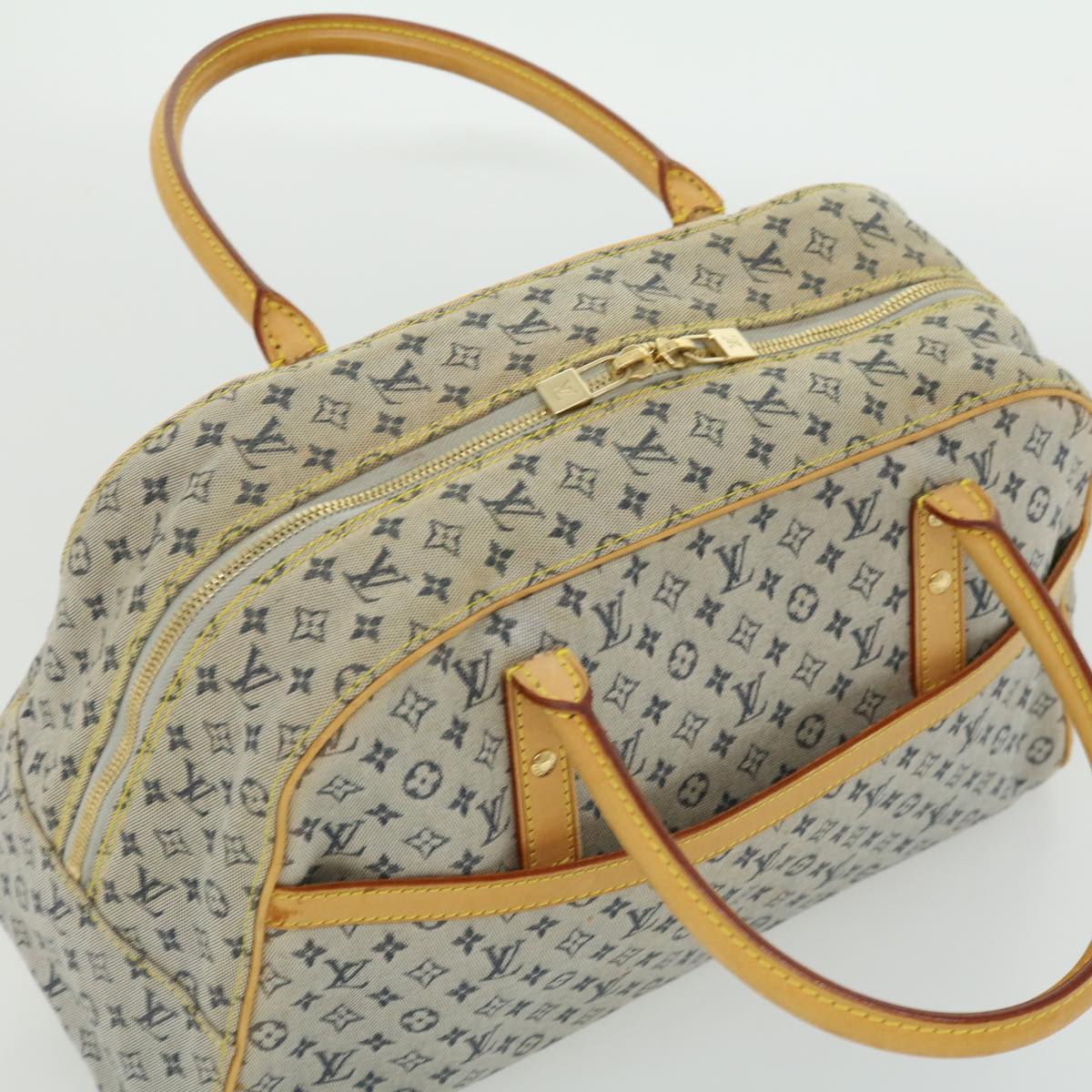 LOUIS VUITTON Monogram Mini Marie Hand Bag Blue M92003 LV Auth bs1844