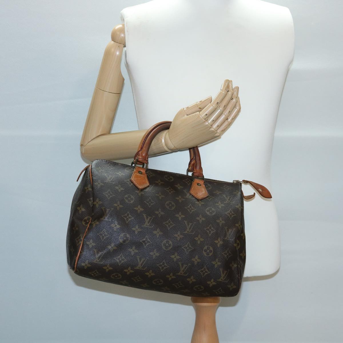 LOUIS VUITTON Monogram Speedy 30 Hand Bag M41526 LV Auth bs1874