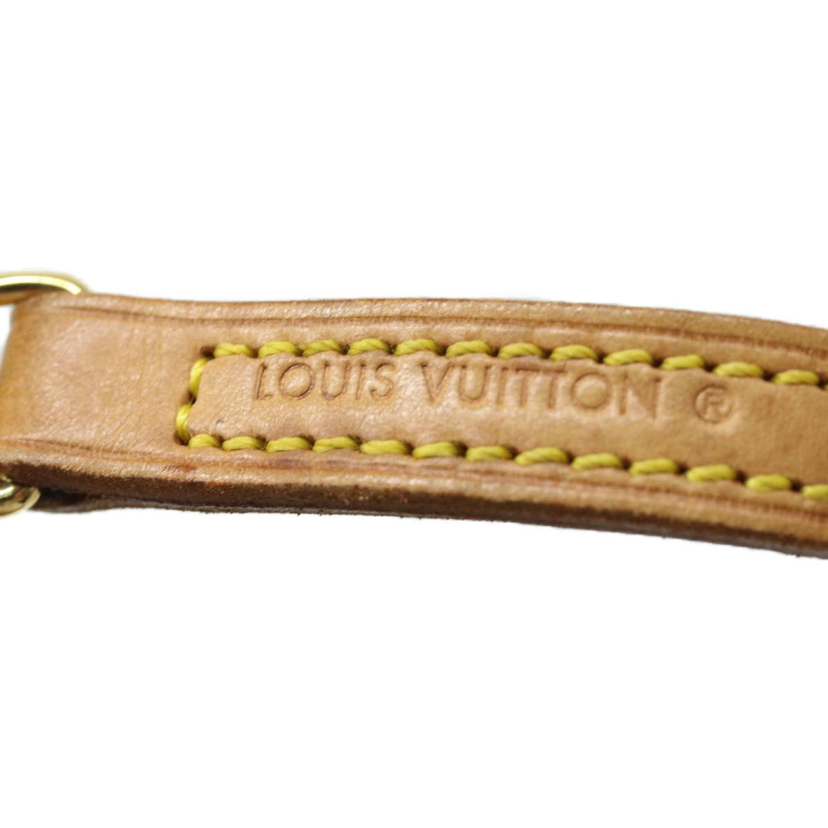 LOUIS VUITTON Shoulder Strap Leather 45.3"" Beige LV Auth bs1901