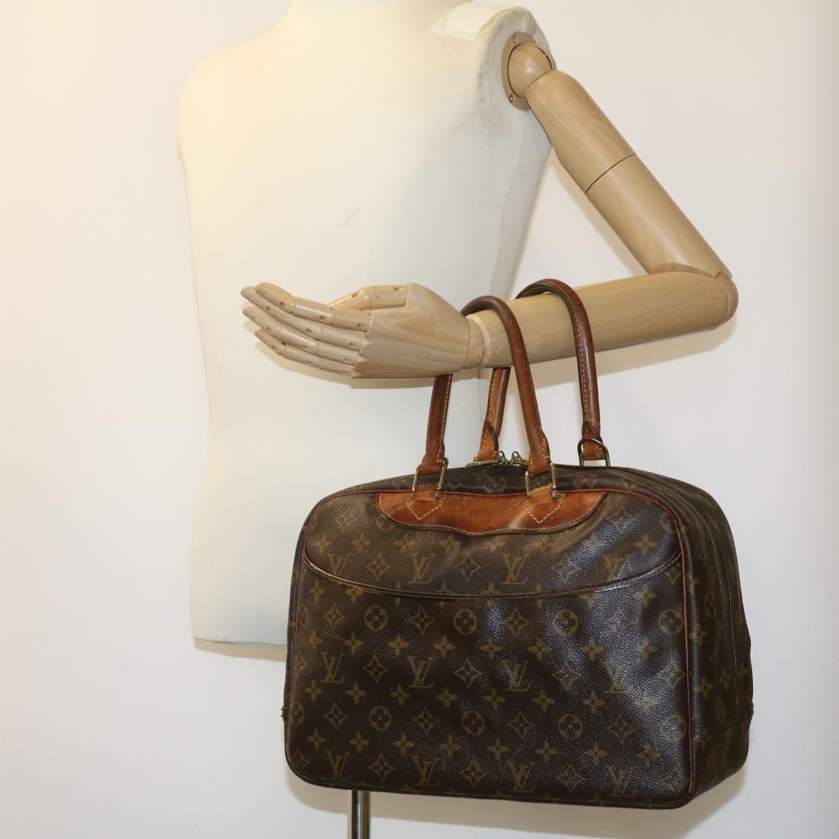 LOUIS VUITTON Monogram Deauville Hand Bag M47270 LV Auth bs1932