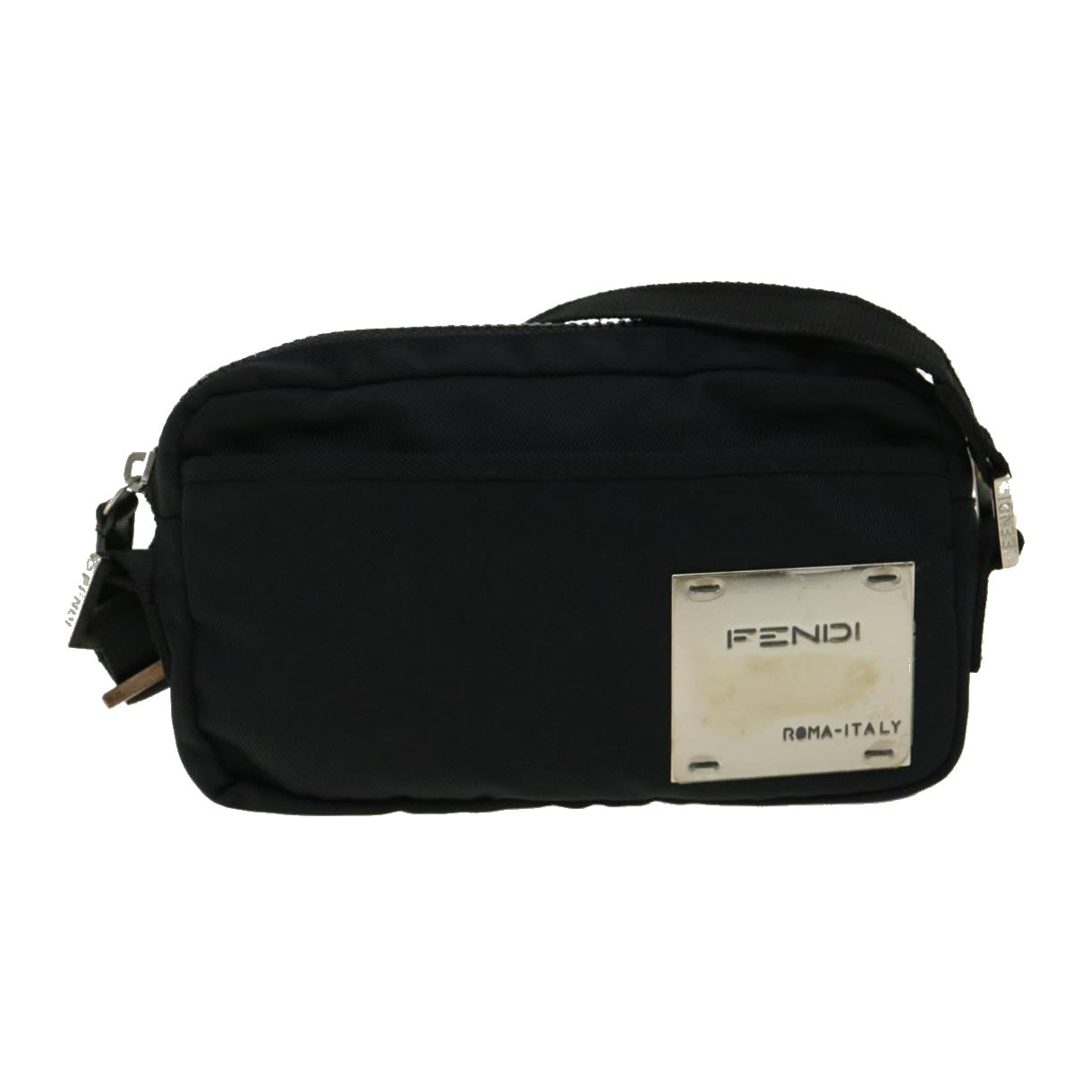 FENDI Shoulder Bag Nylon Black Auth bs1998