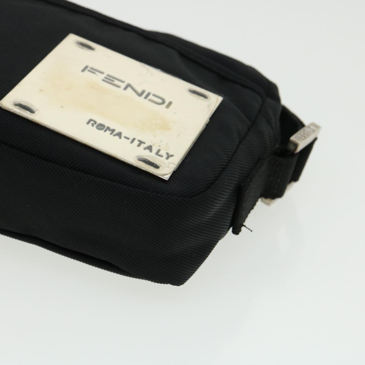 FENDI Shoulder Bag Nylon Black Auth bs1998