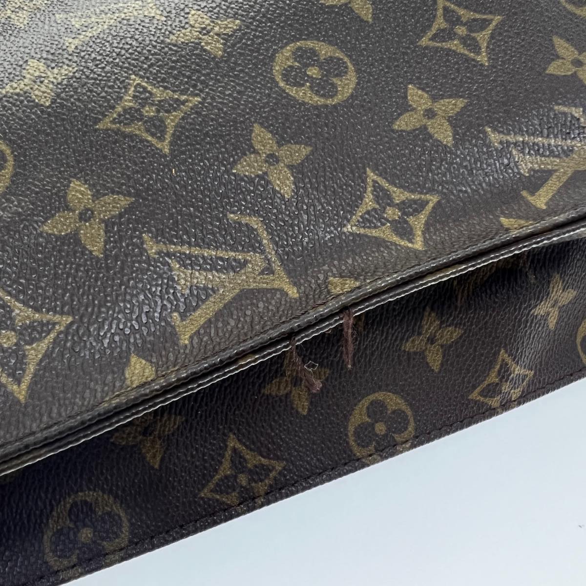 LOUIS VUITTON Monogram Sac Plat Hand Bag M51140 LV Auth bs2026